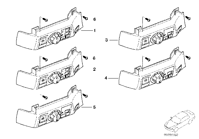 2004 BMW 745i Switch Unit, Light Diagram