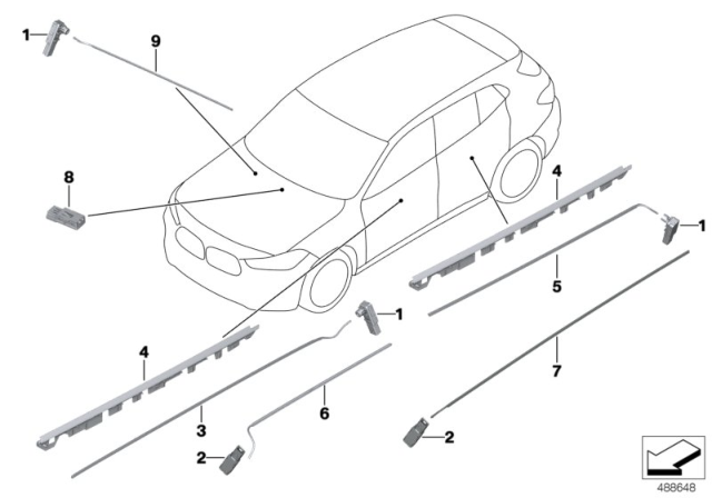 2020 BMW X2 LED Module Diagram