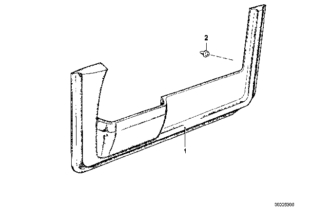 1986 BMW 735i Door Lining Lower Diagram 1