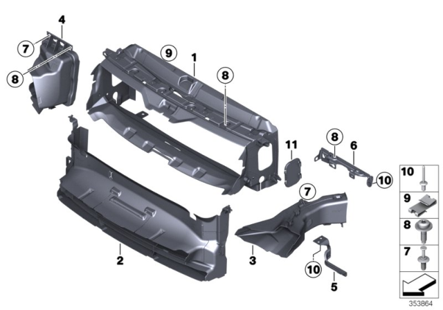 2014 BMW 328i xDrive Air Ducts Diagram