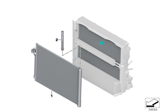 2019 BMW X6 Condenser, Air Conditioning Diagram