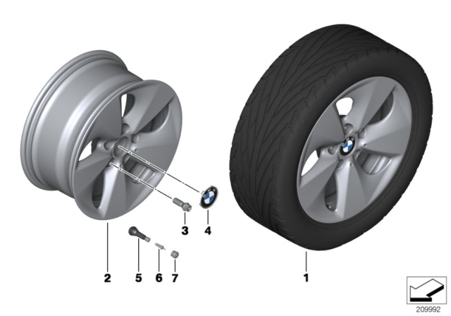 2016 BMW 640i xDrive BMW LA Wheel, Streamline Diagram 1