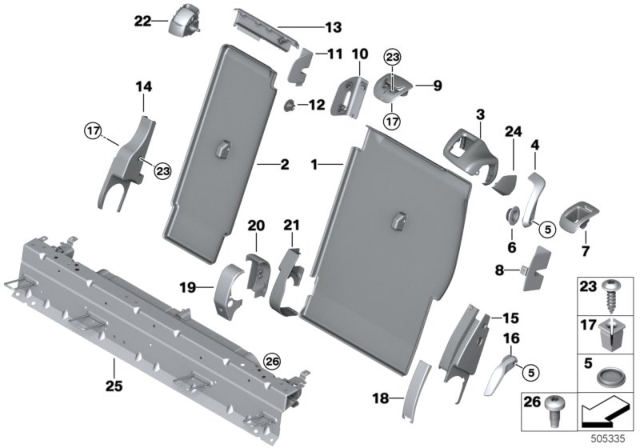 2015 BMW X5 COVER RIGHT Diagram for 52207401494