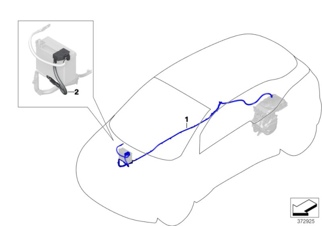 2014 BMW i3 B+ Line, Power Distribution Box Diagram for 61129378834