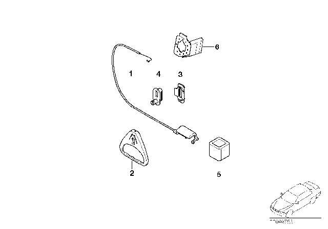 2000 BMW 540i Retrofit, Luggage Compartment Emergency Release Diagram