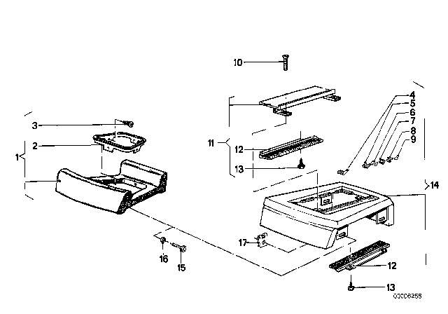 1978 BMW 530i Gear Lever Cover Diagram 2