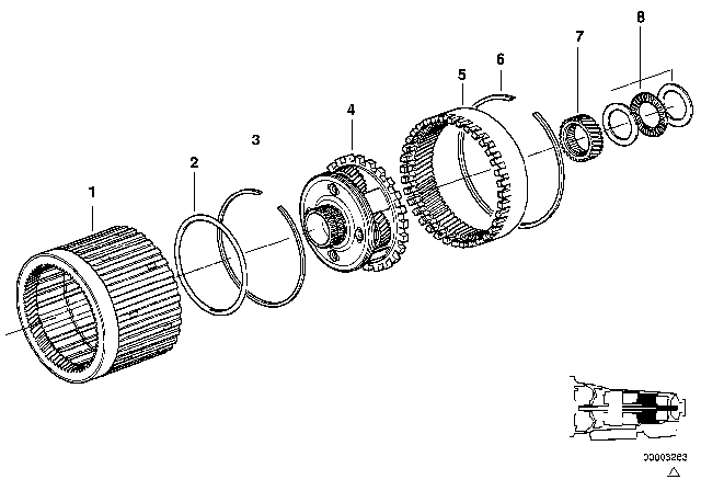 1996 BMW 850Ci Planet Wheel Set (A5S560Z) Diagram 1