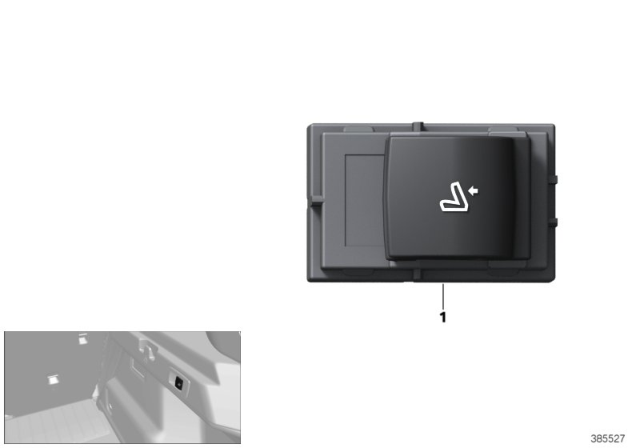 2018 BMW X1 Switch, Remote Backrest Unlocking Diagram