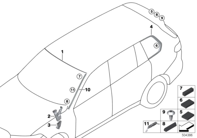 2019 BMW X7 Cover, Windshield, Top Diagram for 51317412641