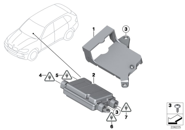2014 BMW X6 USB Hub Diagram
