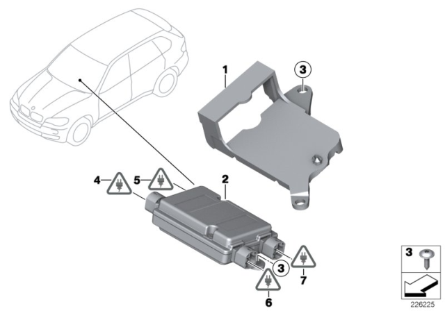 2012 BMW X5 USB Hub Diagram