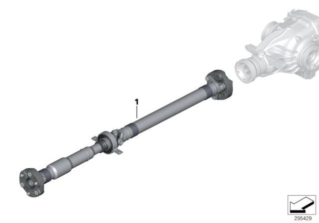 2006 BMW 330i Automatic Gearbox Drive Shaft Diagram for 26107527357