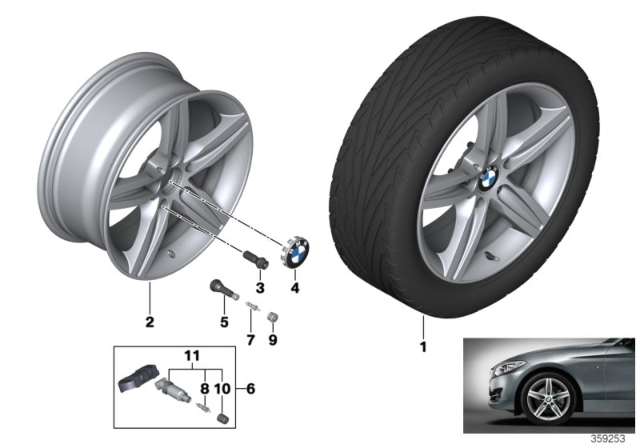 2018 BMW M240i BMW LA Wheel, Star Spoke Diagram 2