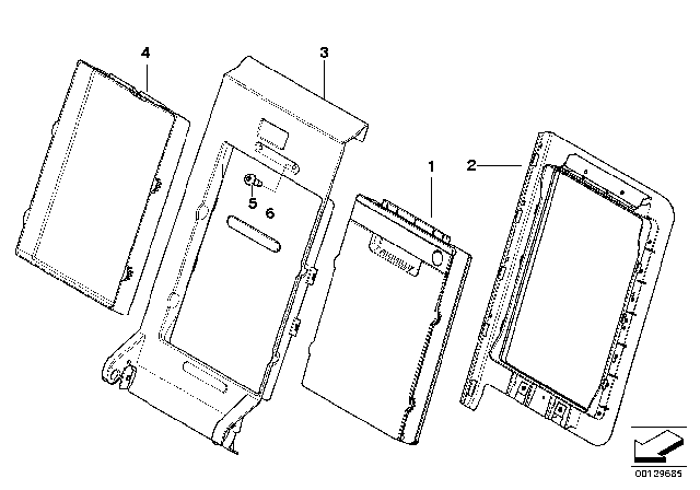 2010 BMW X3 Armrest Panel Diagram for 52203411934