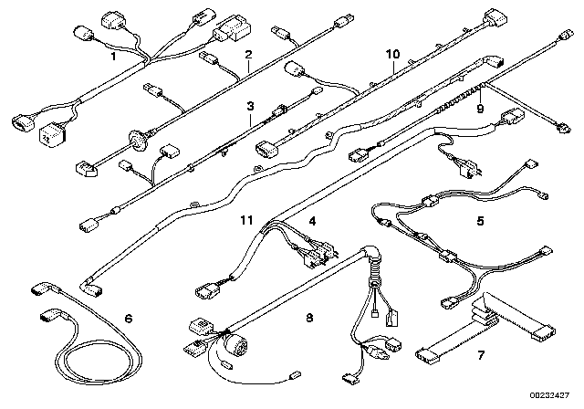 2006 BMW M6 Wiring Set, Centre Console Diagram for 61126970001