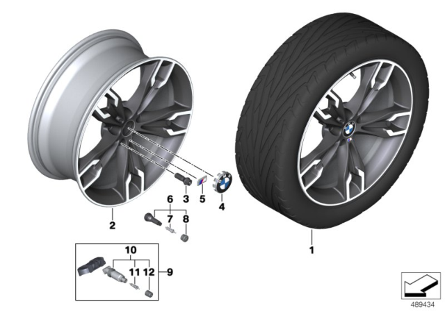 2018 BMW M550i xDrive BMW LA Wheel, Double Spoke Diagram 4