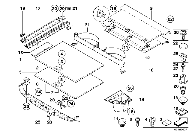 2010 BMW X3 Lashing Rail, Left Diagram for 51473403019