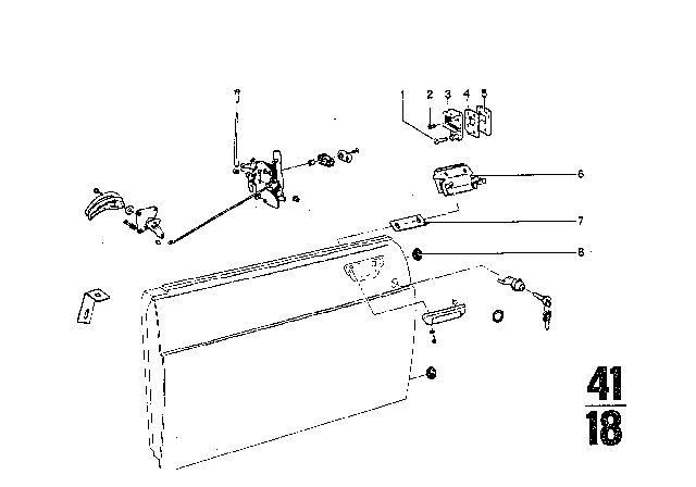 1972 BMW Bavaria Front Doors Diagram