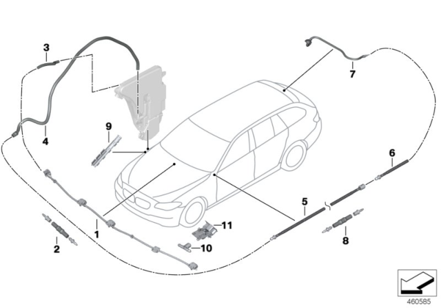 2007 BMW X5 Hose Line, Straight Diagram for 61667329177