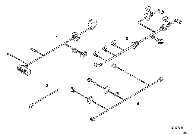 2001 BMW 750iL Towing Device Wiring / PDC / Engine Hood Diagram