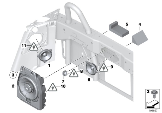 2009 BMW Z4 Loudspeaker Diagram 2