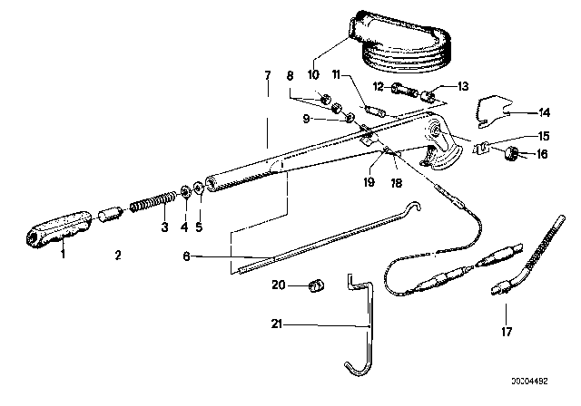 1979 BMW 320i Parking Brake / Control Diagram