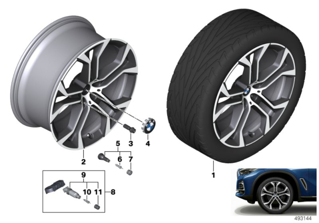 2020 BMW X5 BMW LA Wheel, V-Spoke Diagram 5