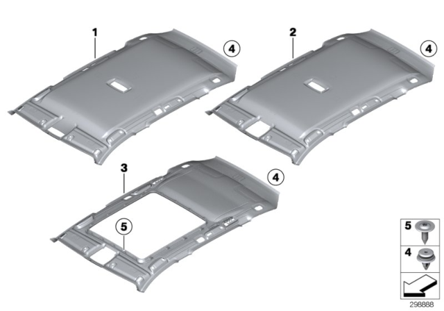 2017 BMW 330i xDrive Headlining Diagram