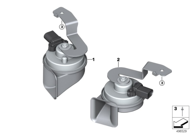 2019 BMW M850i xDrive Horn Diagram