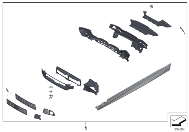 2015 BMW 535i Retrofit, M Aerodynamic Kit Diagram