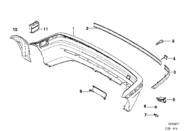 1999 BMW 318ti Flap Diagram for 51128146504