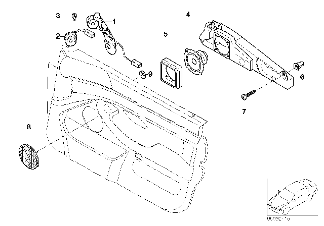 2001 BMW 525i Components M-Sound System Diagram 2