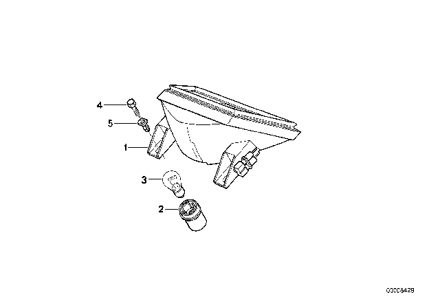 1995 BMW 850Ci Stoplamp Diagram for 63251383186