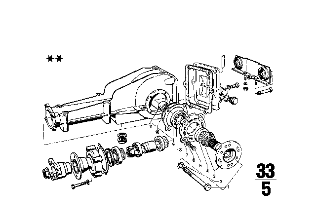 1971 BMW 2002 Shaft Seal Diagram for 33121202126