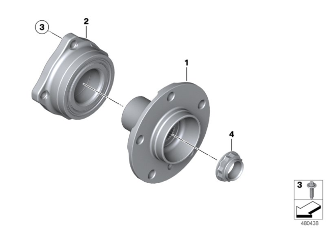 2014 BMW X5 Side Shaft/Wheel Bearings Diagram