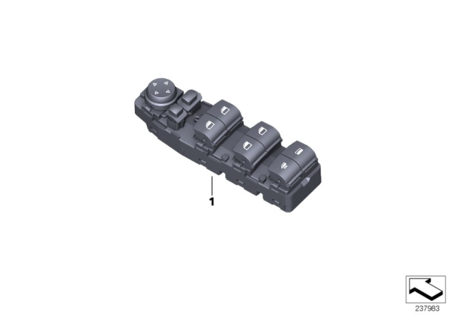 2014 BMW 650i Operating Unit, Switch Cluster, Door Diagram