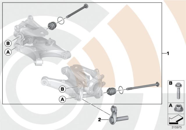 2002 BMW X5 Repair Kit, Ball Joint Diagram