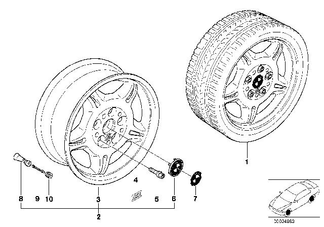 2000 BMW Z3 M Double-Spoke Diagram 3