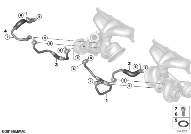 2014 BMW Z4 Cooling System, Turbocharger Diagram