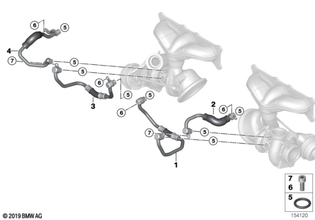 2011 BMW Z4 Cooling System, Turbocharger Diagram