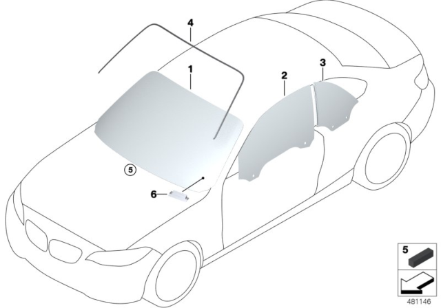 2020 BMW 230i xDrive Door Window, Front Right Diagram for 51337268724