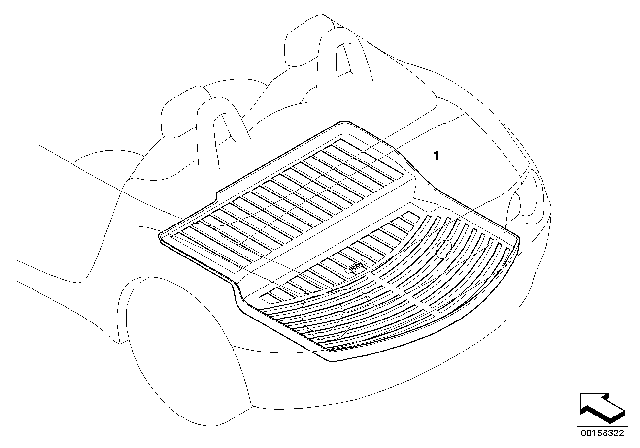 2006 BMW Z4 Cargo Liner Diagram