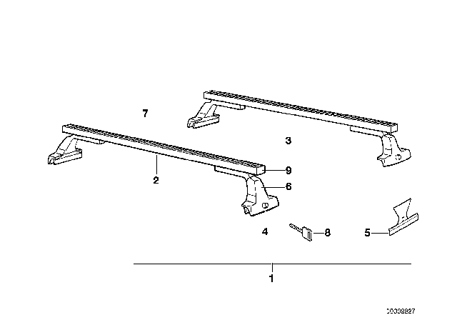 1987 BMW 325e Base Support System Diagram