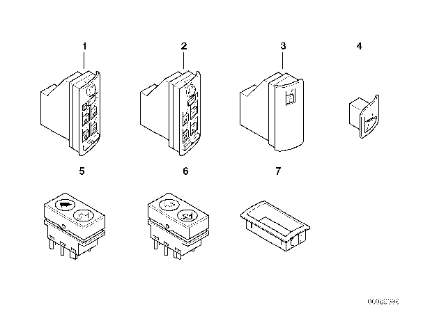 2001 BMW X5 Switch Window Lifter Diagram