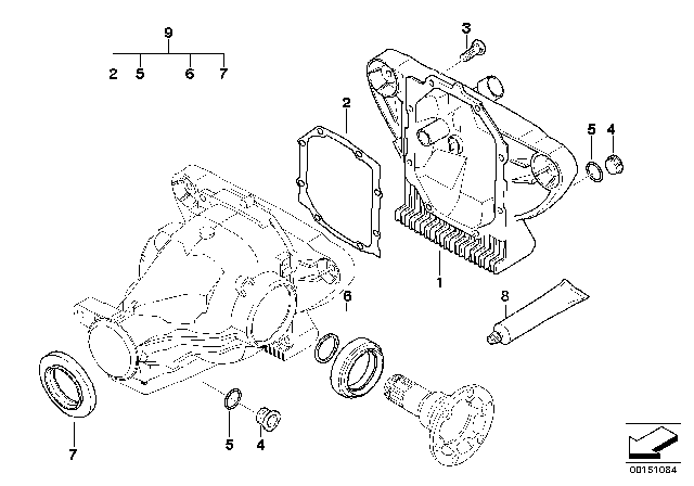 2003 BMW Alpina V8 Roadster Final Drive, Gasket Set Diagram