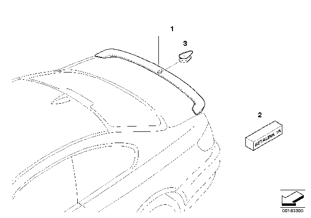 2011 BMW 328i M Performance Rear Spoiler Diagram