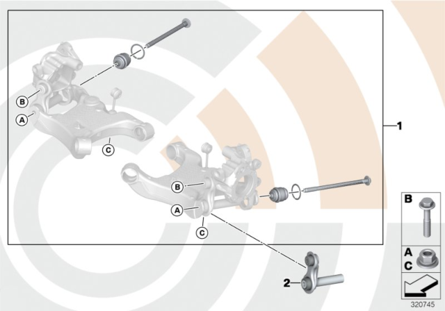 2007 BMW 650i Repair Kit, Ball Joint Diagram