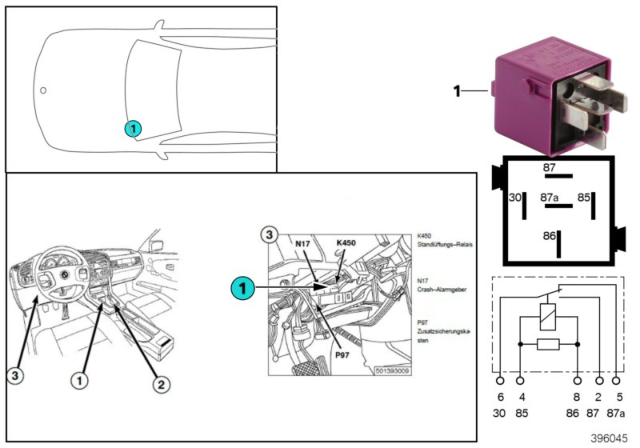 1993 BMW 325i Relay, Independent Ventilation Diagram