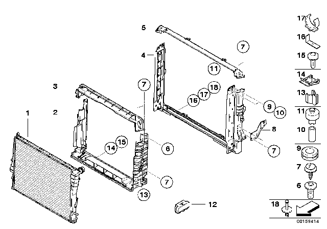 2008 BMW Alpina B7 Module Carrier, Rear Diagram for 17117966248