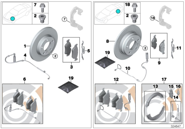 2010 BMW M3 Brake Disc, Ventilated, Right Diagram for 34112283802